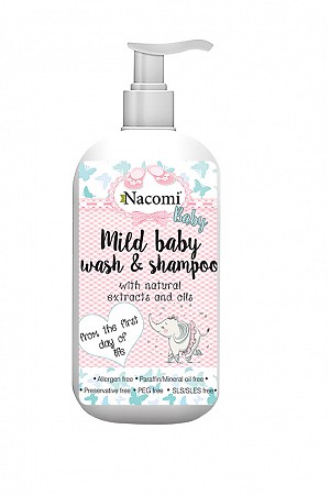 Nacomi Mild baby wash & shampoo from the first day of life 400 ml