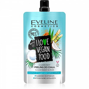 Eveline I Love Vegan Food Coconut Detox Sugar Body Scrub 75ml