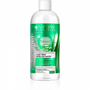 Eveline Facemed+ Aloe Vera Micellar Water 3in1 Refreshing Soothing 500ml