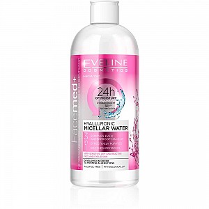 Eveline Facemed+ Hylauronic Micellar Water 3in1 Make Up Remover 400ml